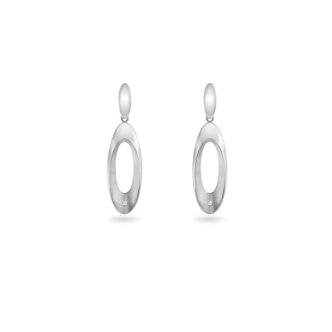 Earring,Sterling Silver ,Diamond