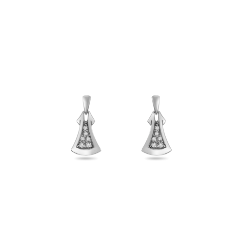 Earring,Sterling Silver,White Zircon