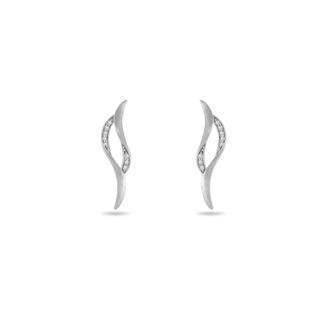 Earring,Sterling Silver,White Zircon