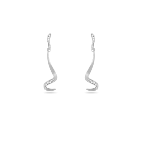 Earring,Sterling Silver ,White Zircon