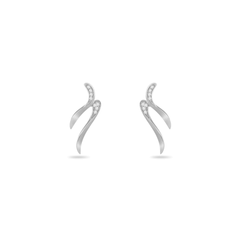 Earring,Sterling Silver ,White Zircon