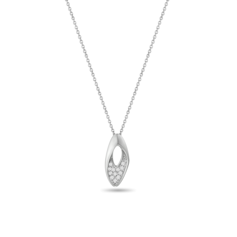 Pendant,Sterling Silver,White Zircon