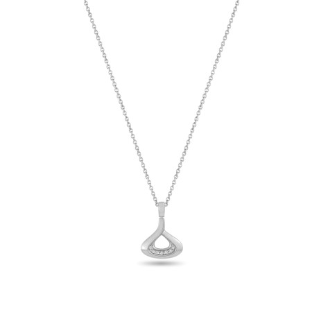 Pendant,Sterling Silver, White Zircon