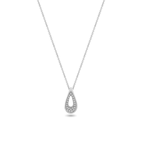 Pendant,Sterling Silver, White Zircon