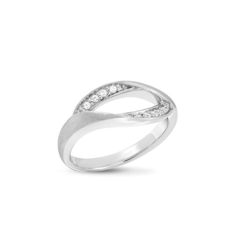 Ring,Sterling Silver ,White Zircon