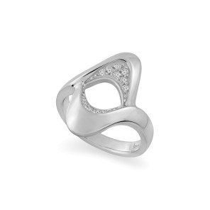 Ring,Sterling Silver, White Zircon