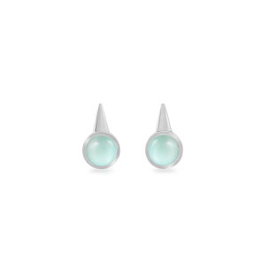 Earring,Sterling Silver,Chalcedony