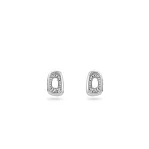 Earring,Sterling Silver, White Zircon