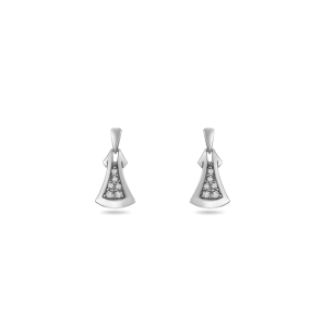 Earring,Sterling Silver,White Zircon