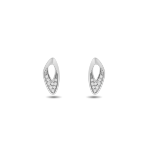 Earring,Sterling Silver ,White Zircon