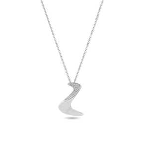 Necklace,Sterling Silver, White Zircon