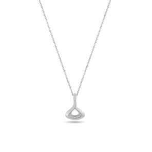 Pendant,Sterling Silver, White Zircon