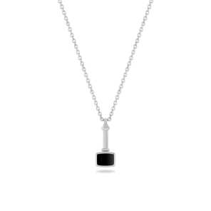 Pendant,Sterling Silver, Black Onyx