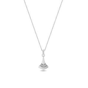 Necklace,Sterling Silver,White Zircon